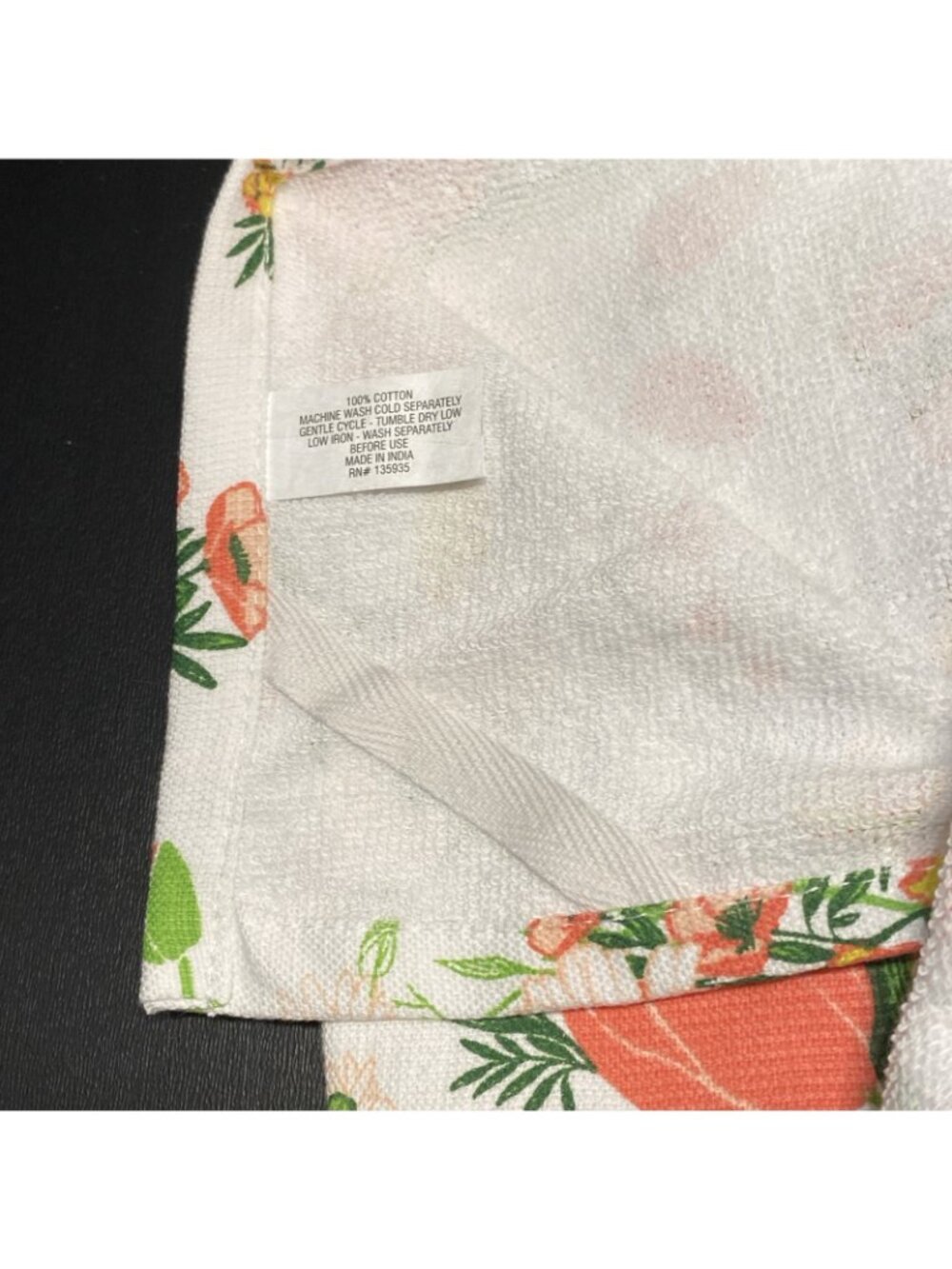 LOT of 6 Kitchen Hand Tea Towels Floral & Gingham Checkerboard Tulips Daisy Set - Picture 14 of 16